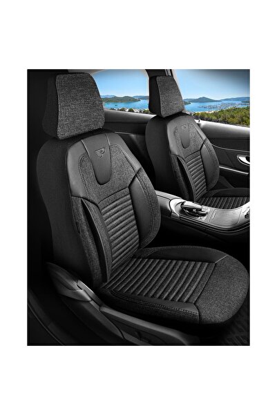 Panda Erdek Car Seat Cover Set, 11 pieces, dark grey & black