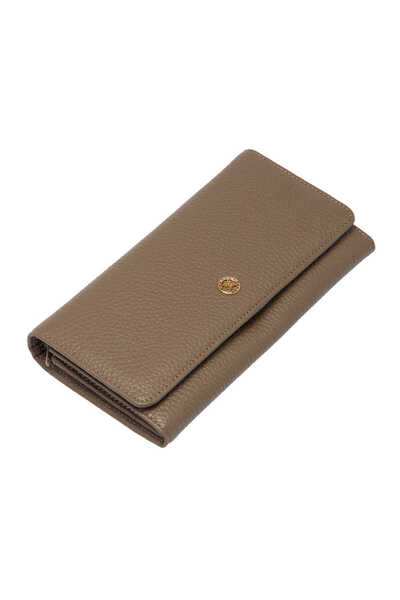 Tergan Beige Genuine Leather Women's Wallet - S1Cb00005818-B73