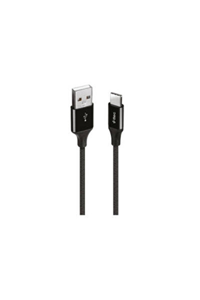 Ttec AlumiCable Şarj Kablosu, USB-A - USB-C, XL, 2 m, Siyah