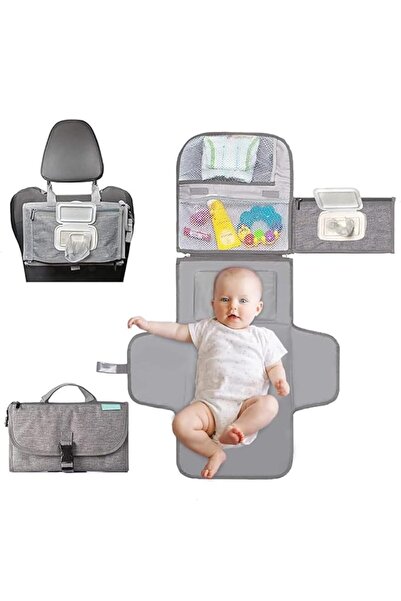 JOYZZZ وسادة تغيير حفاضات الأطفال مع جيب للمناديل المبللة، حصيرة تغيير حفاضات...