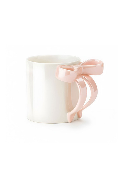 NEWNOW كوب بورسلين من ريبون تشارم – تصميم أنيق مع مقبض شريطي، كوب هدية أنيق س...