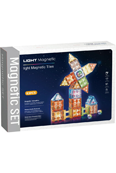 Bufnitel Magnetic Diamond game with lights - 83 pieces (7.5 cm)