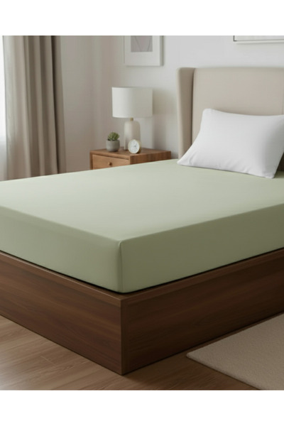 REDTAG Green Fitted Sheet (Single Size)