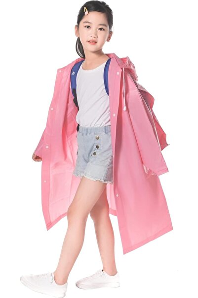 Generic Xspring Kids Rain Poncho with Hood - Reusable Portable Raincoat (Fits 1.1-1.5 m)