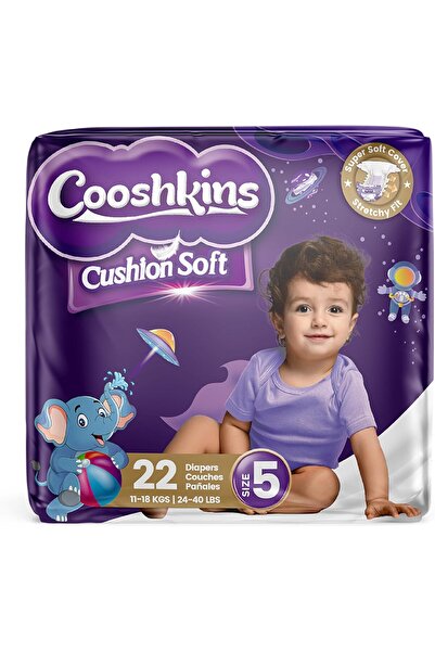 Cooshkins Cushion Soft Baby Diapers Size 5 (22 Count)