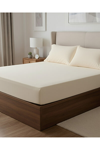 REDTAG Ivory Cotton Fitted Sheet (Single Size)