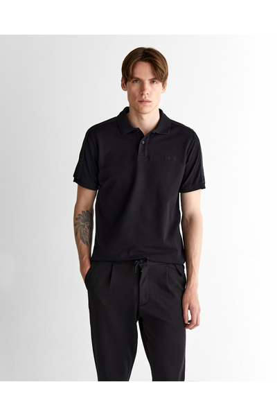Gant Erkek Siyah Regular Fit Logolu Polo