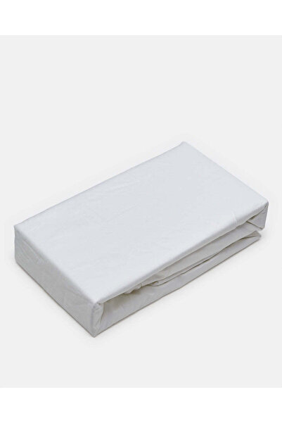 REDTAG White Plain Fitted Sheet (Single Size)