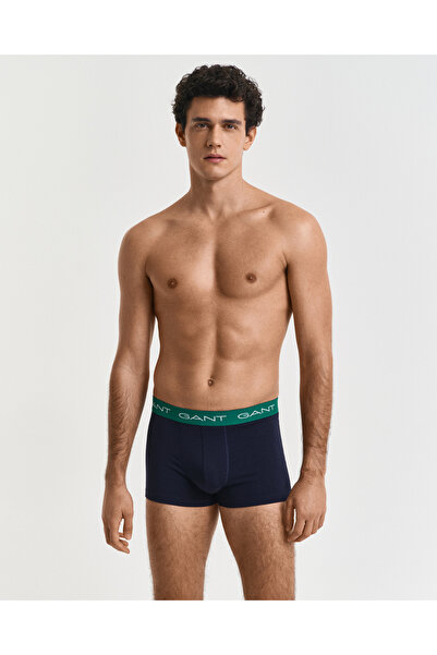 Gant Erkek Yeşil Slim Fit Logolu 3'lü Boxer