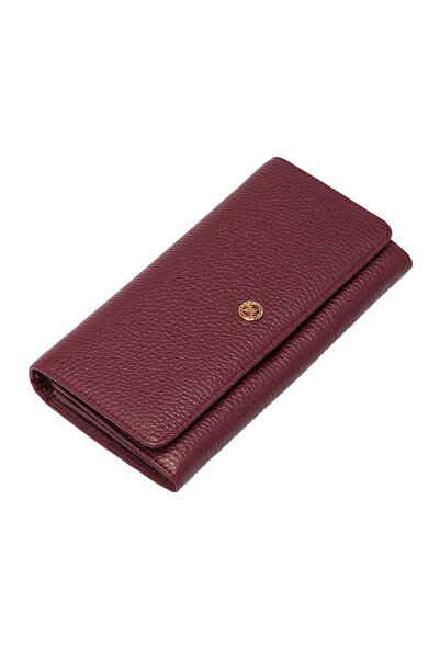 Tergan Claret Red Genuine Leather Women's Wallet - S1Cb00005818-M71