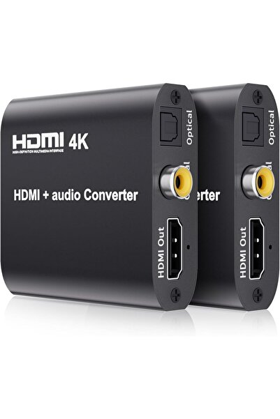 TERRIFI موزع صوت 4K HDMI 1.4 - HDR 1080P/60Hz وإخراج SPDIF 5.1 قناة