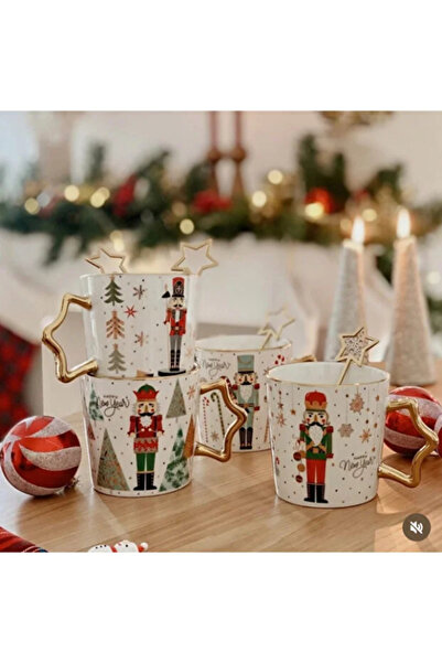 Tohana Lead Soldier Star Porcelain Mug with Spoon Star Solider 350 ml