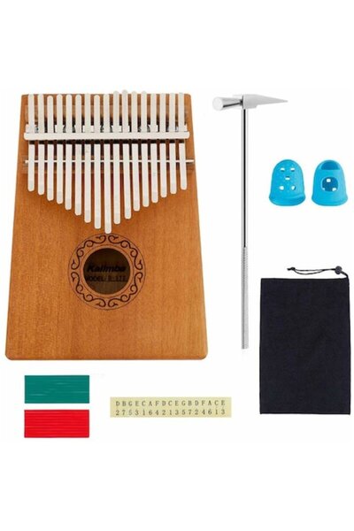 KALİMBA Kalimba, instrument muzical cu 17 note, lemn KOA, maro