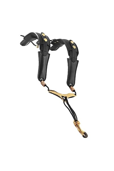 ZHYUAN Curea din piele pentru saxofon, reglabilă 25-55 cm, suport pentru gât ...