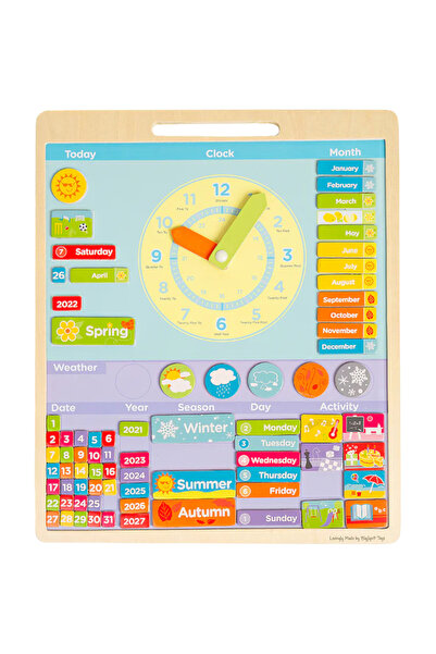 BIGJIGS Toys Vremea - Calendar magnetic in limba engleza
