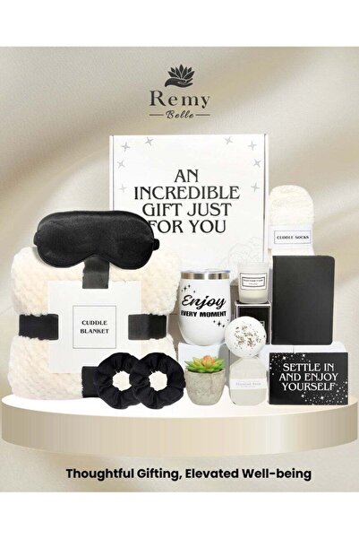 Remy Belle Get Well Gifts Spa Set for Men 12 PCS, Care Package with Cozy Blanket