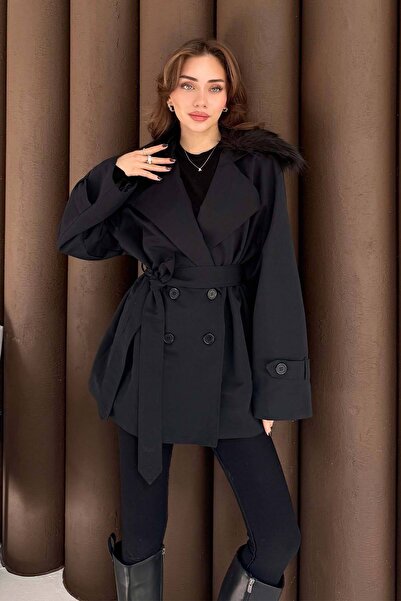 Melike Tatar Γούνινο κοντό παλτό 32-3723