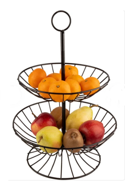 MK YAPI وعاء فاكهة فريزيا ذو طابقين من إم كيه