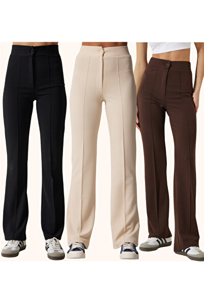 Patreon 3-Piece High Waist Shaping / Sculpting Wide Leg Palazzo Pants