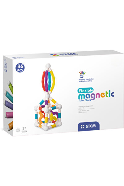 Bufnitel Magnetic construction set with flexible tubes (36 pieces)