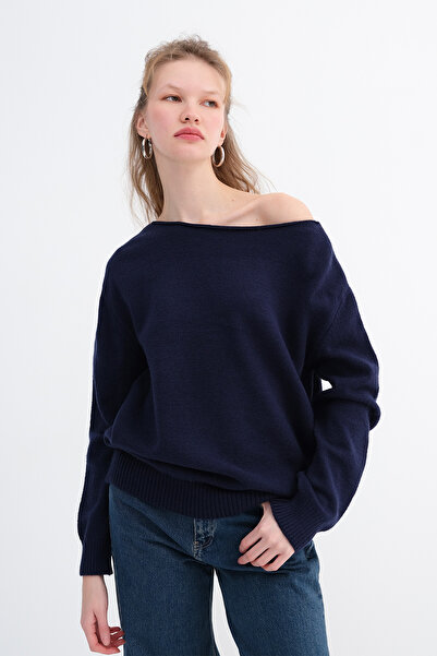 Addax Boat Neck Knitwear Sweater K3480
