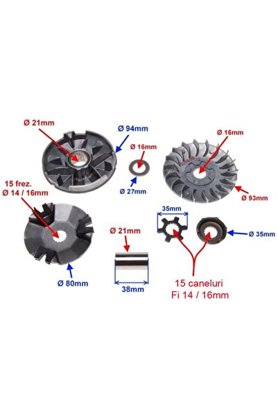 WM Variator scuter 2T 50cc - 80cc