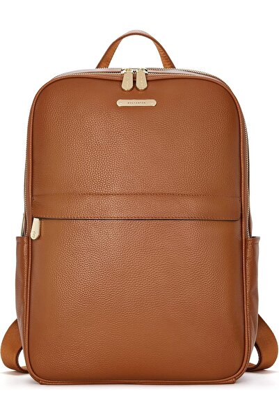 BOSTANTEN Genuine Leather 15.6" Laptop Backpack Purse for Women - Casual Travel Daypack