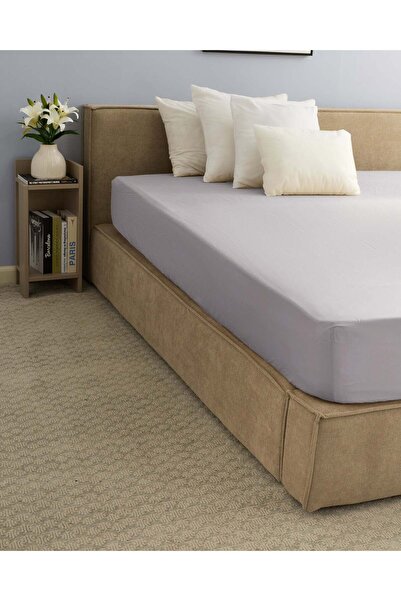 REDTAG Grey Fitted Sheet (Single Size)