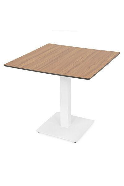 Maison Mex Garden/terrace table, ELIO, L.80 x W.80 x H.72 cm, white/natural