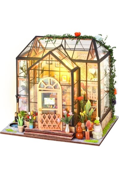 FEIMUOSI 3D παζλ βιβλίο γωνιά κήπου σελιδοδείκτης DIY με φώτα LED, κουμπί αφή...