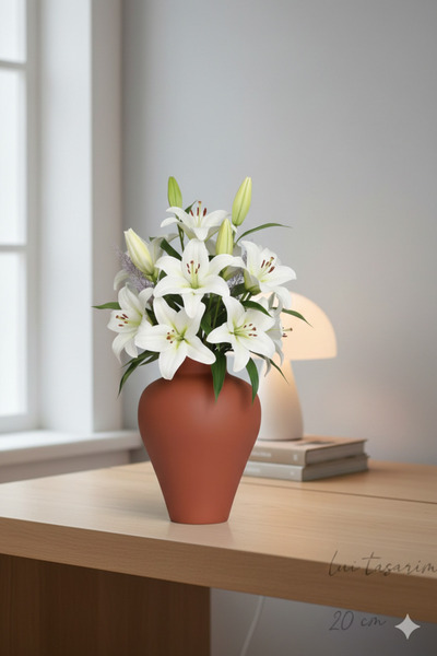 Lui Tasarım Vază de șah din ceramică în stil nordic, 20 cm, culoare modernă a plăcilor