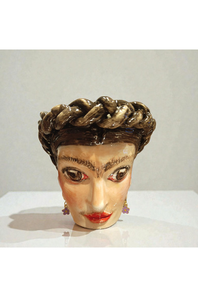 Boni Bon Collection Design تصميم خاص، كوب فريدا كاهلو السيراميكي المصنوع يدويًا سعة 400 مل مع حلقة، غير مماثل لأي كوب آخر في العالم