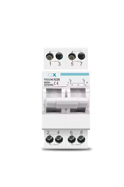 FUSIONTECHX Manual Transfer Power Switch, Lockable Isolator, Safe Protection, 2P 63A MTS, FusionTechX®