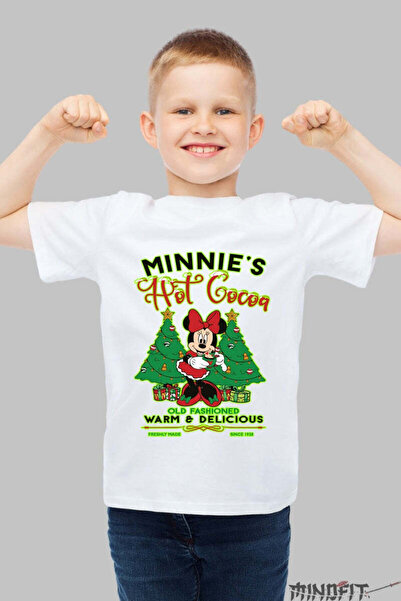 GILDAN Tricou De Craciun Copii Minnie Si Ciocolata Fierbinte Baiat