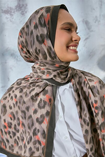 Silk Home Eco Viscose Leopard Shawl Mink Breathable Textured 90X200