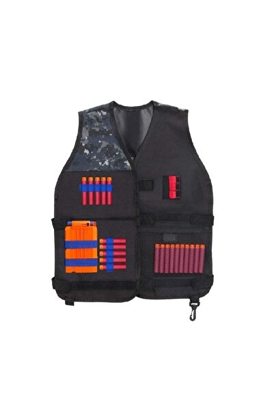 INNOCHEER Vest set compatible with Nerf N-Strike — 50 foam darts, safety goggles, clip, scarf, bracelet (Red