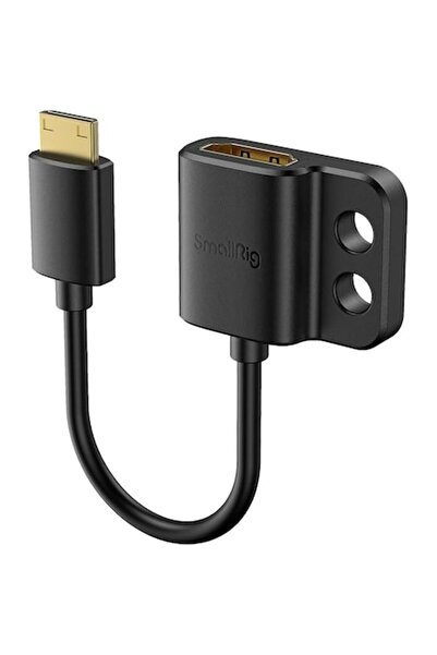 SmallRig Cablu adaptor Mini HDMI (C la A) cu montură 1/4-20", 14 cm, 4K -