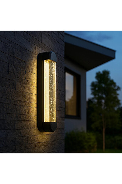 HAMER Black outdoor gate light, yellow light, 12 watts