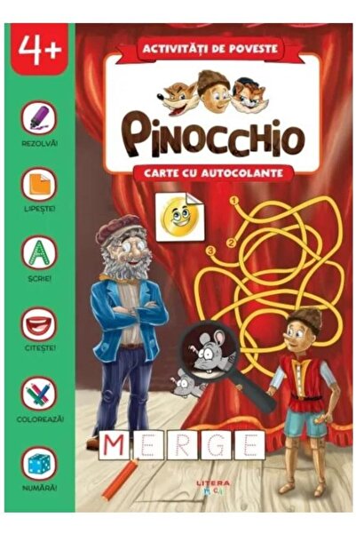 Editura Litera Activitati de poveste. Pinocchio. Carte cu autocol