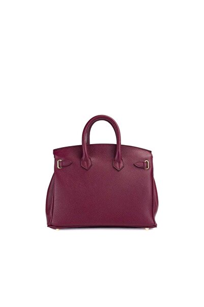 Kendall genuine leather handbag, Burgundy