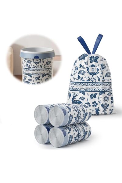 AZONEE أكياس قمامة متينة وطويلة برباط - سعة 4 جالون، 128 كيسًا