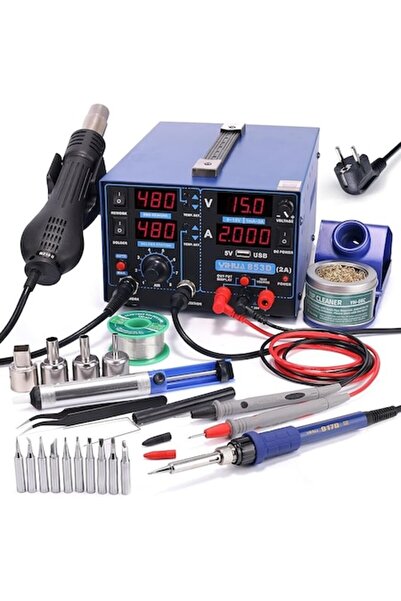 Yihua Stație de lipire și dezlipire 3 în 1 cu alimentare reglabilă de laborator 0-35V/0-5A și USB