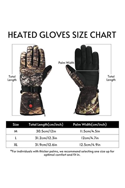 lychee Heated gloves with 3000mAh (7.4V x2) batteries, touchscreen, size L