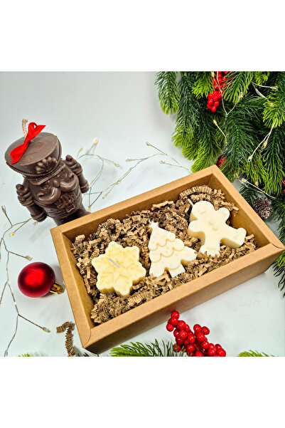 Creative Kappa Set of 3 Handmade Soy Candles – Smell of Christmas, Christmas Shapes, Festive Gift