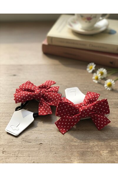 shop Puantiyeli Kırmızı Lastik Toka | Çocuk Tokası