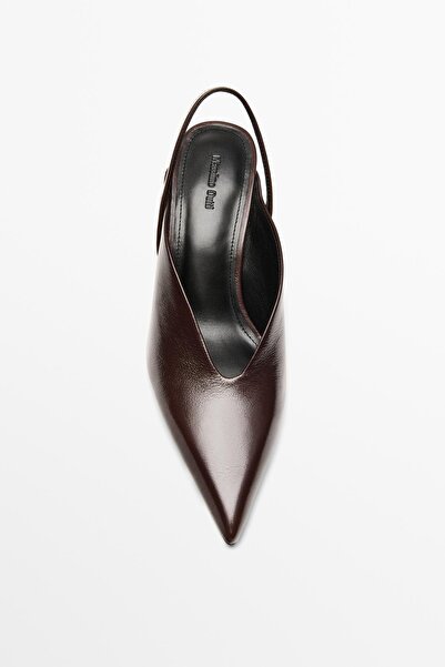 Massimo Dutti Arkası açık topuklu ayakkabı