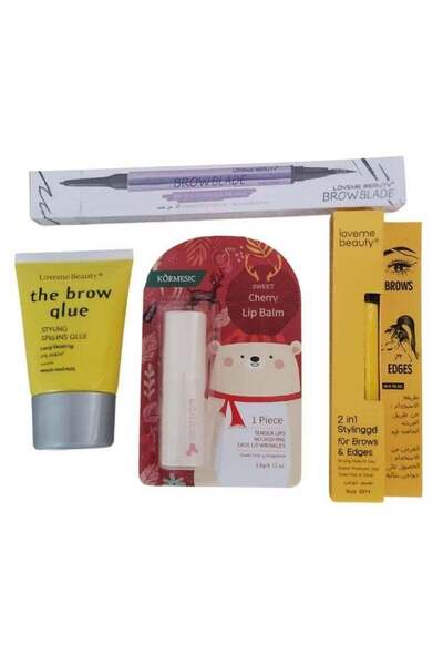 LOVEME BEAUTY Complete Beauty Set for Brows & Lips – 4 Pieces