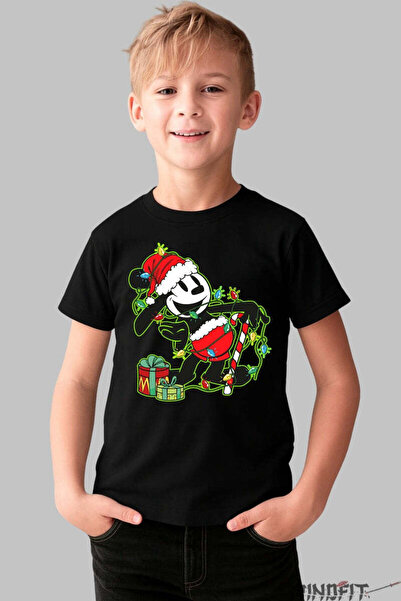 GILDAN Tricou De Craciun Copii Elf Urban Printre Beculete Baiat