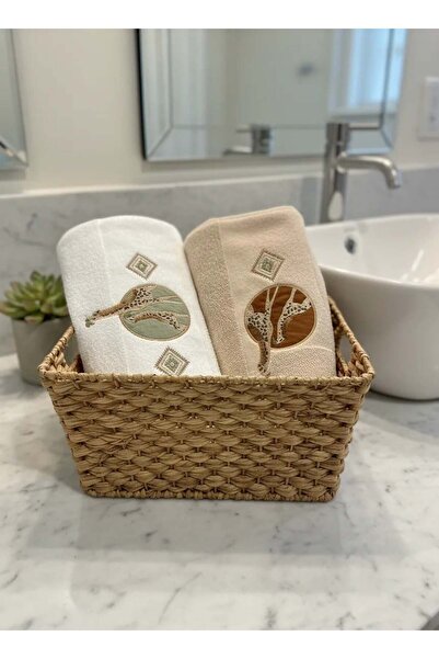 Dekomina Figürlü 2'li Yüz Havlu Seti