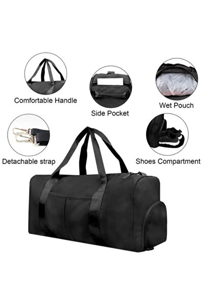 SUAU Sports, Gym, Fitness, Unisex Bag with Shoe and Wet Clothes Separation, Waterproof